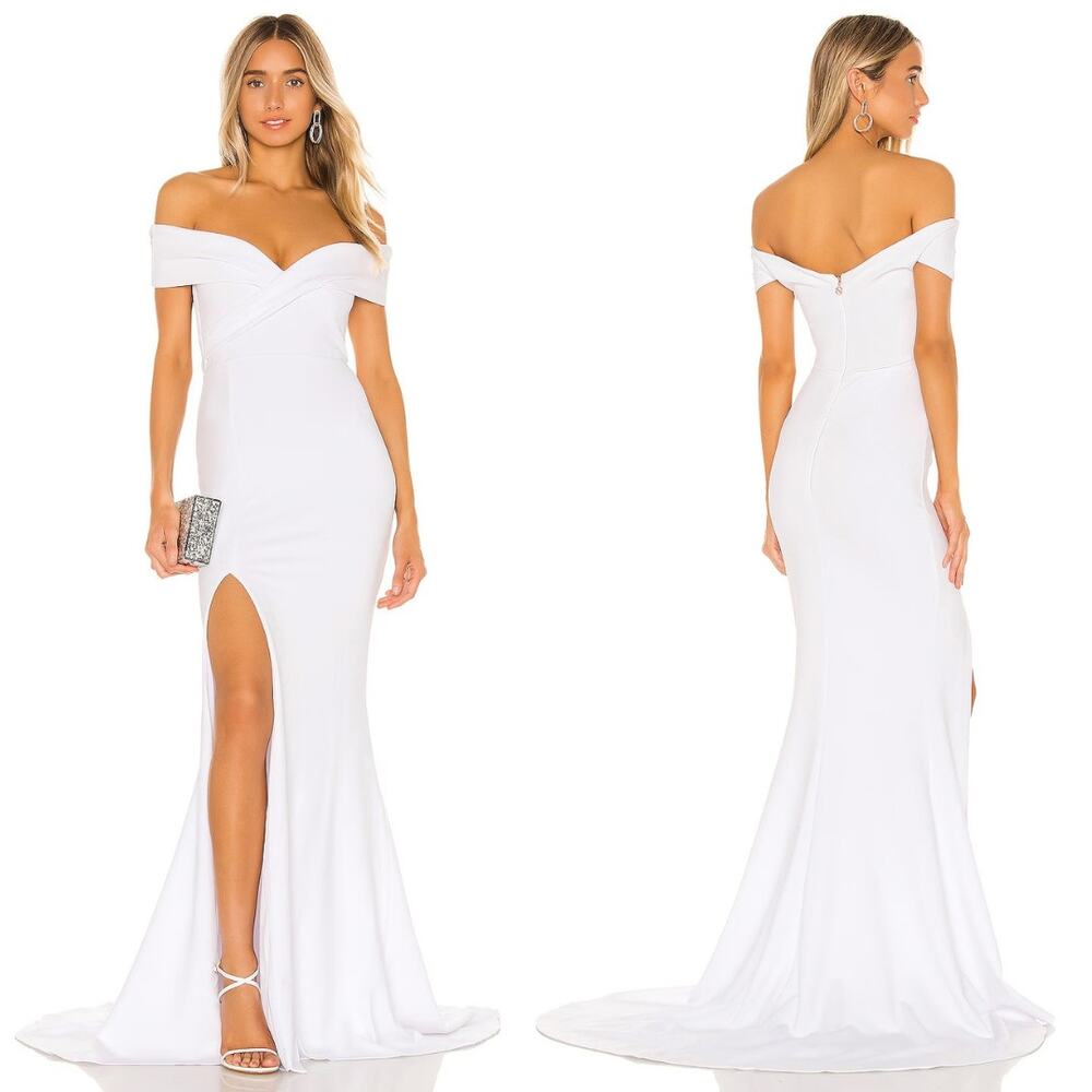 Nookie Neptune Gown Off Shoulder Bridal Wedding Bachelorette Formal Party XS
